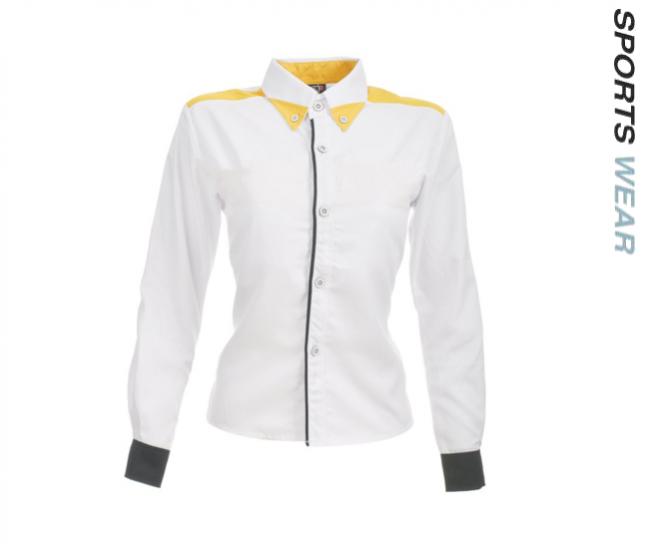 Arora Corporate Shirt Ladies Polysoft -White/Yellow 