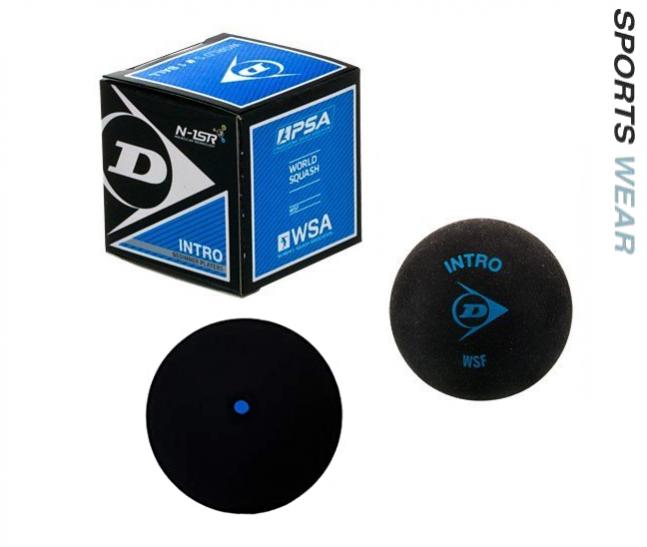 Dunlop INTRO Squash Ball (Single Blue Dot) 